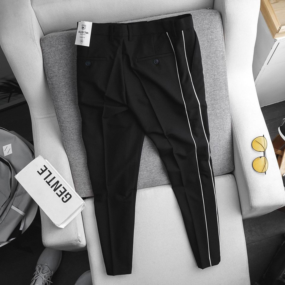 [ 6 Màu] Quần Tây Nam Hàn Quốc Dáng Ôm Công Sở - Quần Âu Nam Kẻ Viền Đẹp Chống Nhăn Chống Xù Co giãn- QA03-Gusta | BigBuy360 - bigbuy360.vn