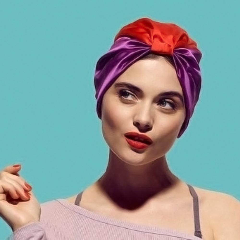 JARRED Mũ Trùm Tóc Bằng Lụa Satin Hai Lớp Thời Trang Có Thể Điều Chỉnh Cho Nữ