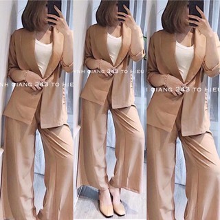 Set vest tông màu nâu