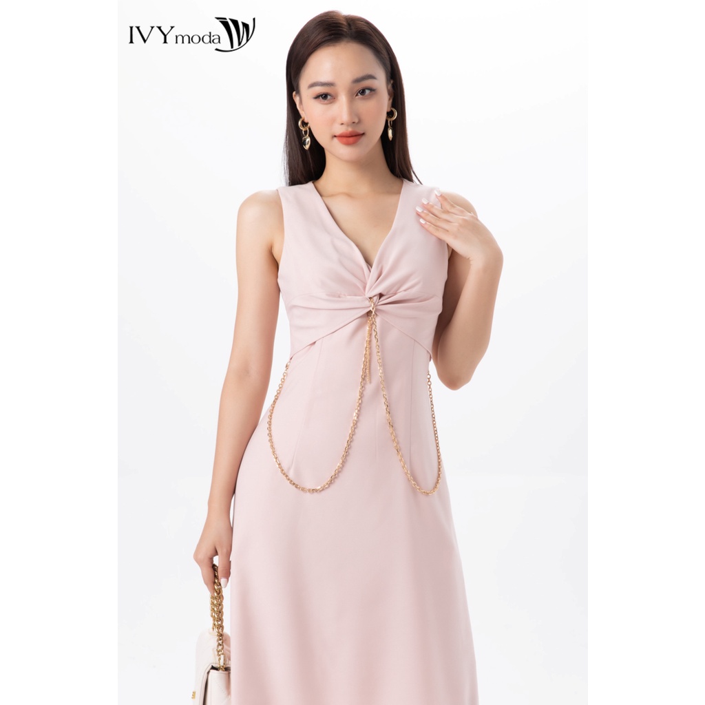 Đầm chữ A phối dây kim loại IVY moda MS 41B9179