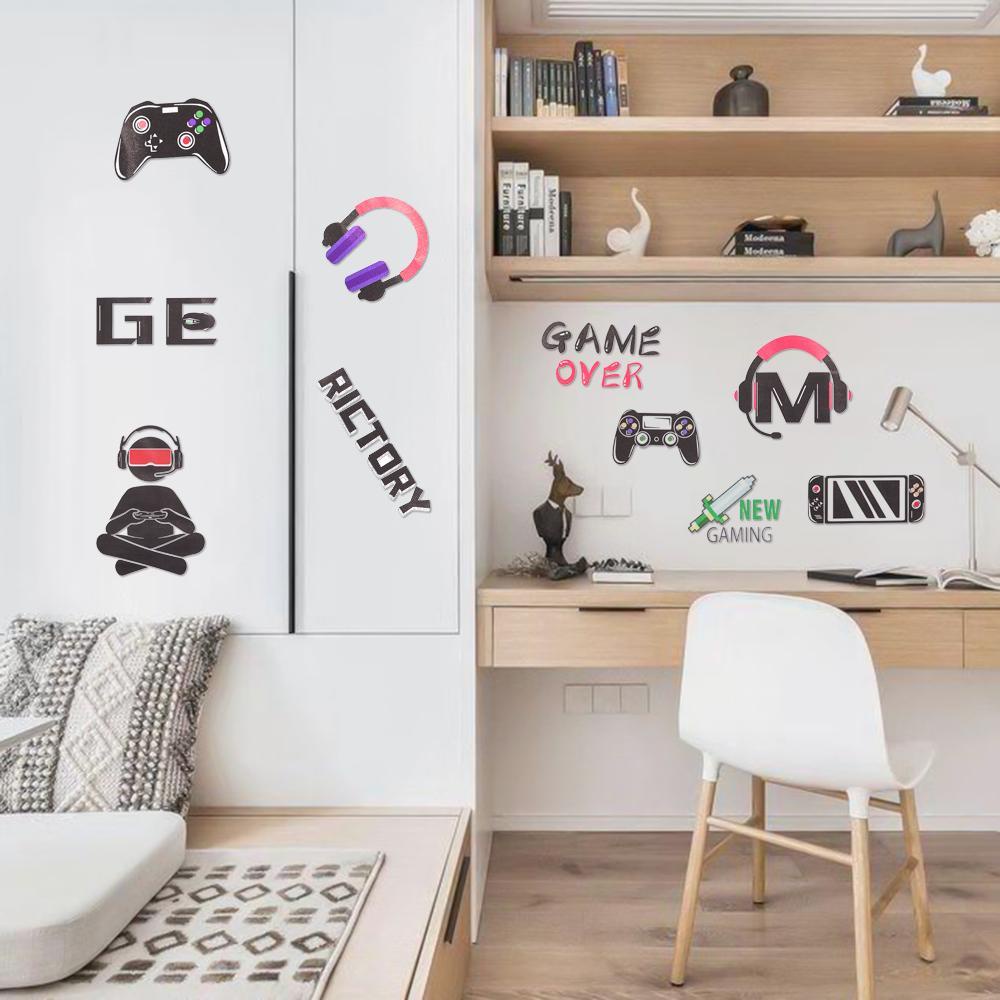 Miếng Dán Tường Trang Trí Bằng PVC In Chữ DAPHS Gamer DIY