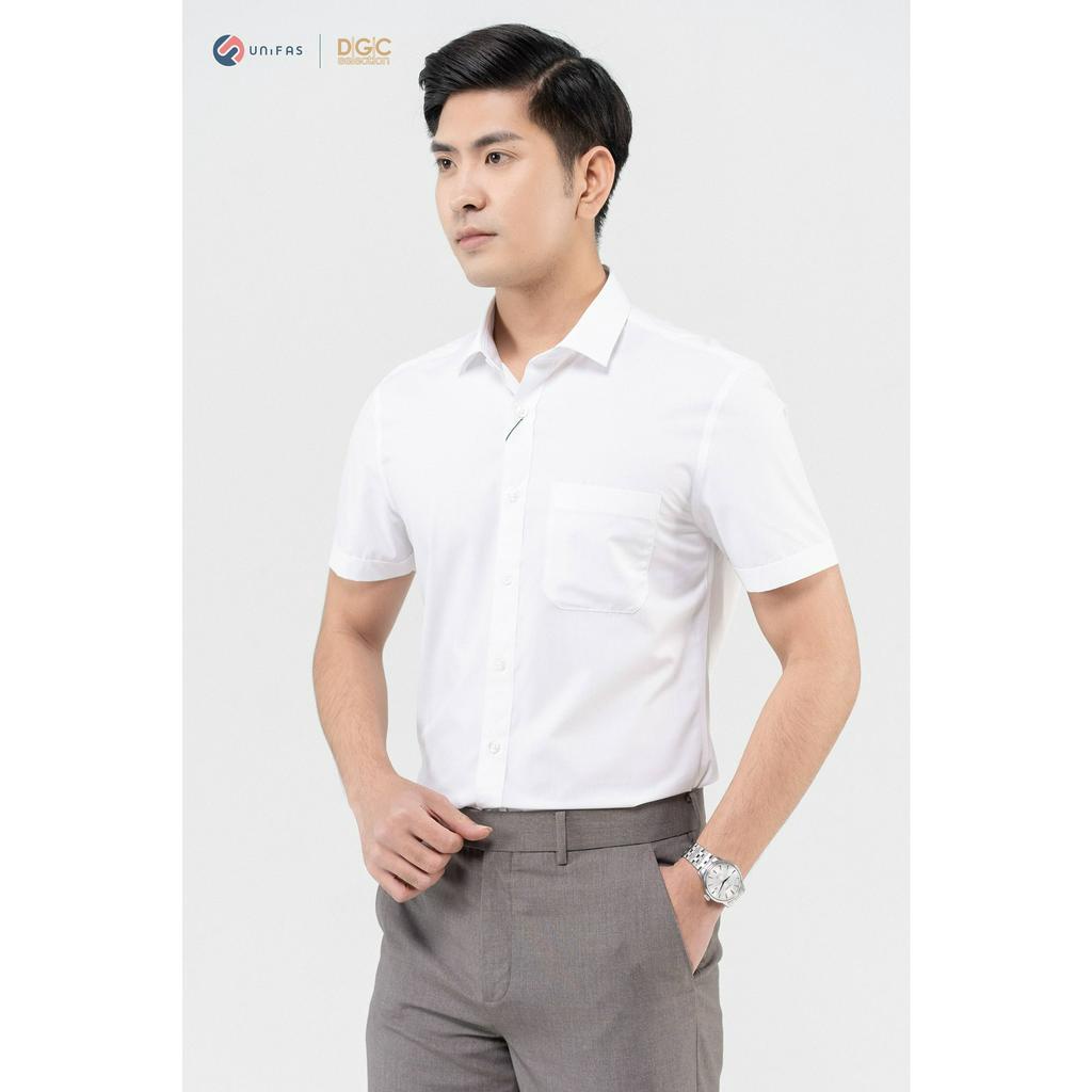 Áo sơ mi nam ngắn tay DGC - SASNBB34M dáng suông, vải sợi tre có khả năng kháng tia UV, kháng khuẩn, thấm hút cực tốt