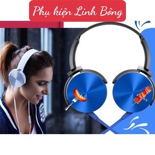 (BH 3 THÁNG) TAI nghe chụp tai có MIC cho điện thoại, laptop. full hộp, có dây dẹt chống đứt, nhiều màu sắc