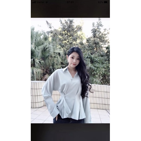Áo sơ mi chiết eo thời trang,nhã nhặn