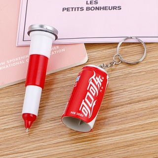 Móc khóa kiêm bút bi hình lon nước ngọt nhiều loại độc đáo