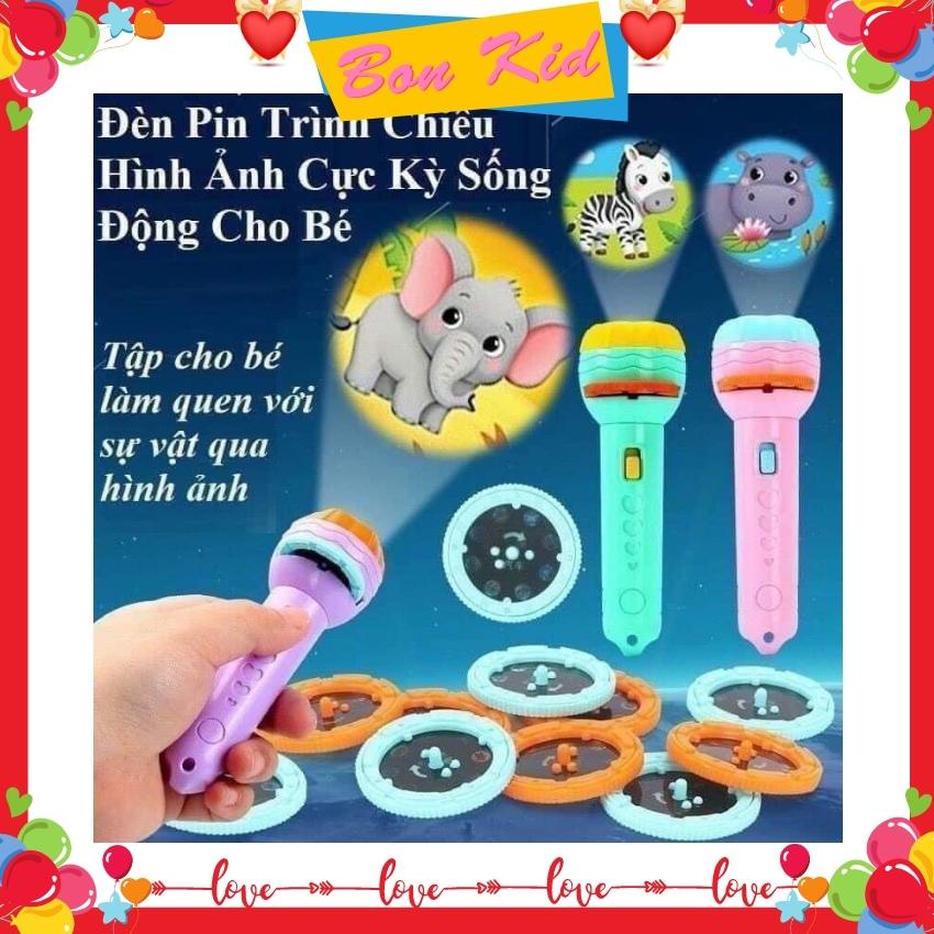 Đồ Chơi Đèn Pin Chiếu Hình Cho Bé 80 Hình - Đèn Chiếu Hình Cho Bé 3D Ngộ Nghĩnh