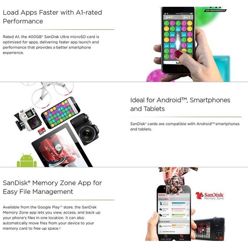 Thẻ Nhớ micro sd ultra a1 tf 16gb / 32gb / 64gb / 128gb / 256gb