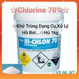 1kg-hóa chất xử lý nước ,hồ bơi,khử trùng dụng cụ chlorine 70%