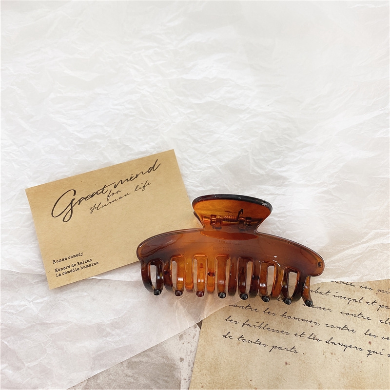 Oval Hollow Hair Claw Transparent Bath Hair Clip Hair Clamps Women Hairpin