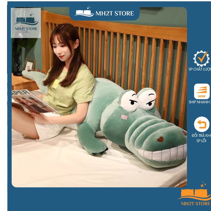 Gấu Bông Cá Sấu Mặt Ngáo nhồi bông to đẹp hàng cao cấp bảo hành 6 tháng sử dụng SHOP MH2T STORE