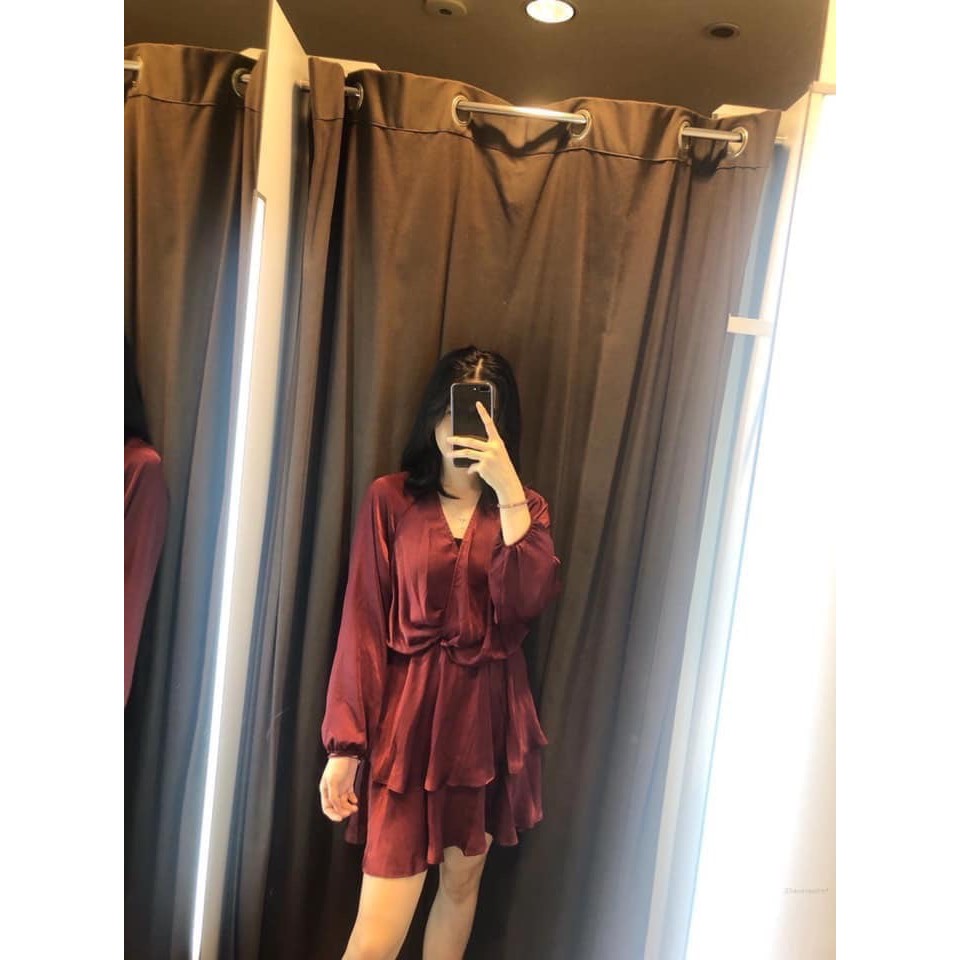 Váy LỤA NHUNG PHỐI TẦNG Siêu đẹp