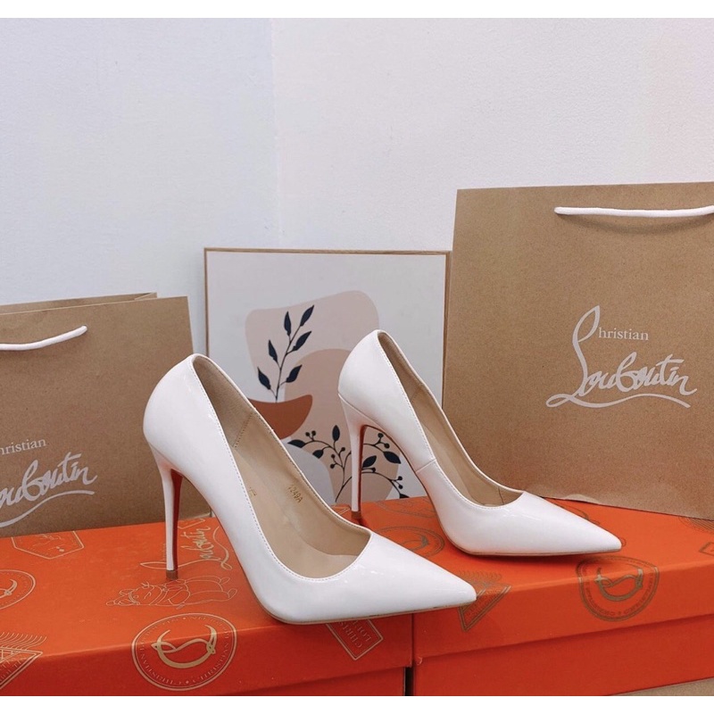 Giày cao gót 10f trơn bóng LBT