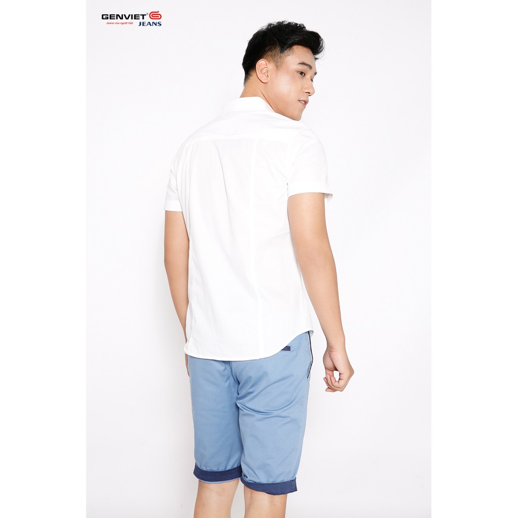 Áo sơ mi cộc tay nam T3321C415 GENVIET | BigBuy360 - bigbuy360.vn