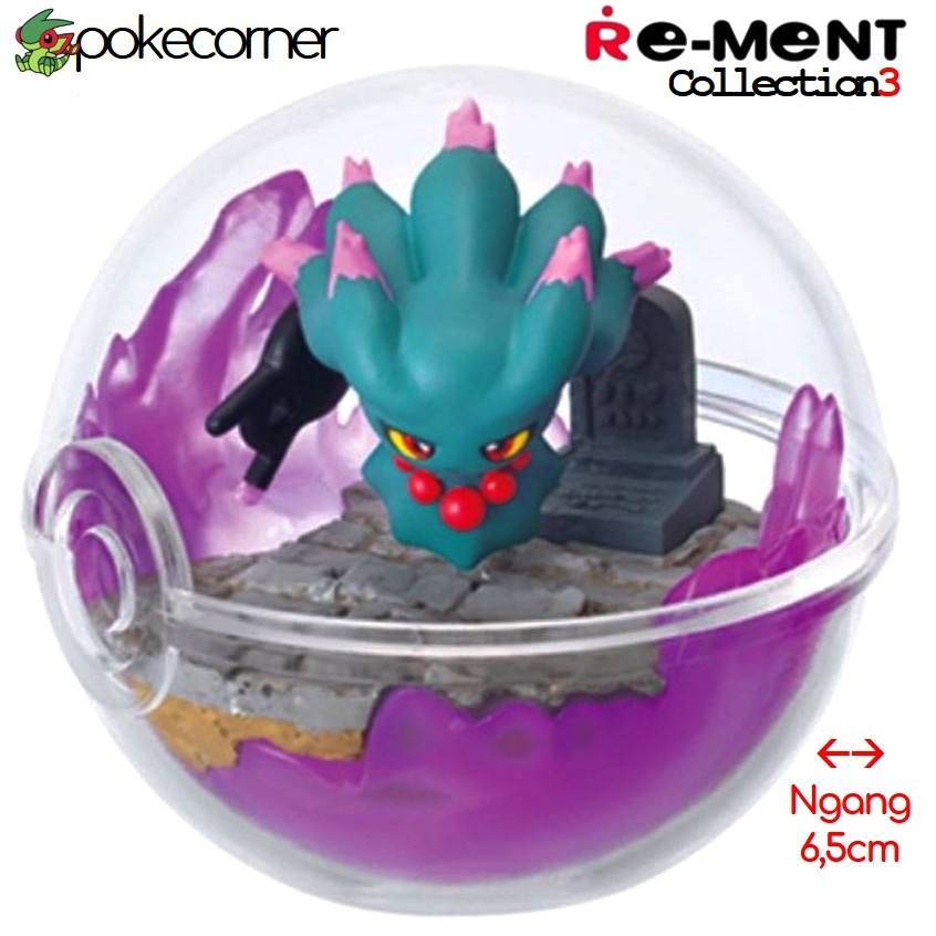 [Vol3]Quả Cầu Pokemon Terrarium Collection 3 Misdreavus chính hãng Re-Ment - trong suốt, mở nắp được - PokeCorner