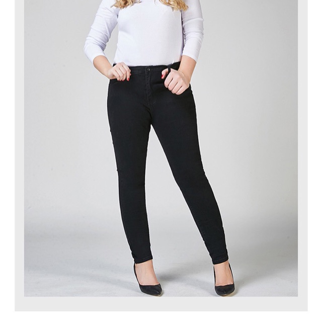 Quần jean thun màu đen big size cho người béo mập 65-100kg size 34, 36,38,40