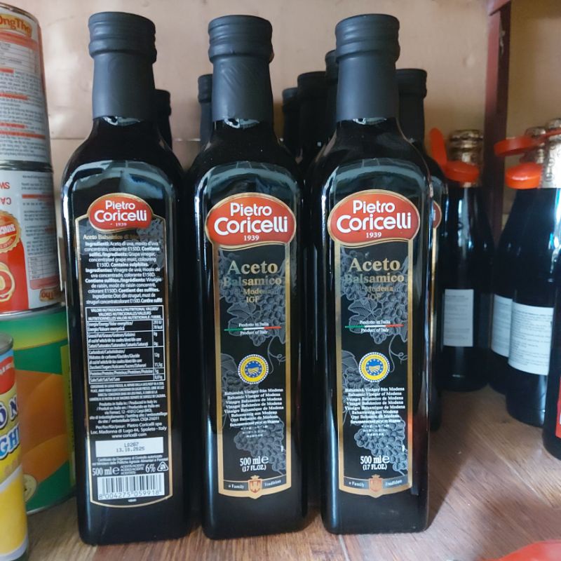 Dấm nho thơm Balsamic Vinegar hiệu Pietro Coricelli 500ml