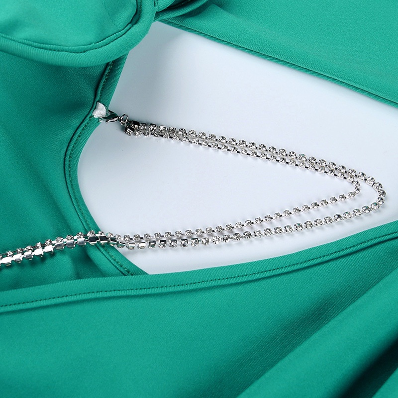 DUNEA Đầm Dài Tay Cổ Vuông Phối Xếp Li Xinh Xắn Dành Cho Nữ