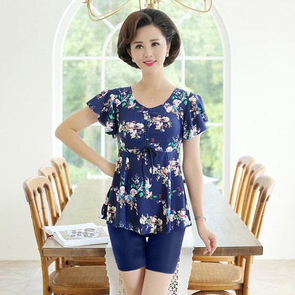 Bộ Đồ Bơi Trung Niên Cho Mẹ Kín Đáo Giấu Bụng Có Cho Người Béo Bụng 2 Mảnh Quần Short 22/2