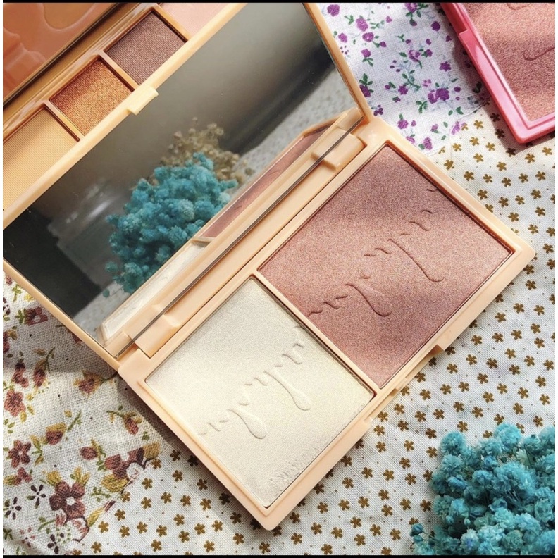 Bảng phấn má hồng highlight bắt sáng makeup revolution I Heart Revolution Makeup Revolution praline 