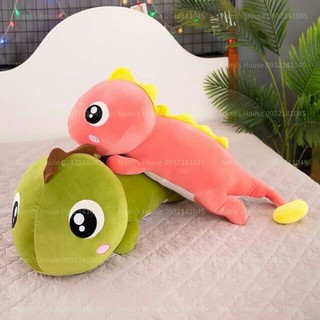 Gấu bông khủng long, gối ôm khủng long - khổ vải 1m4, thành phẩm 1m2