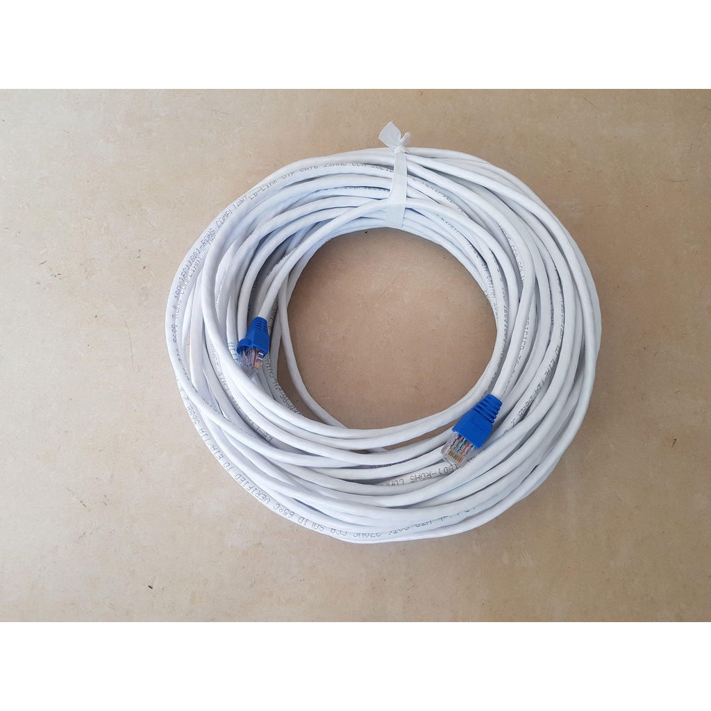 Dây Mạng Cat6 Bấm Sẵn 2 Đầu dài 10m 15m 20m 25m 30m 35m 40m 45m 50m  - Cáp mạng, cáp lan, cáp internet