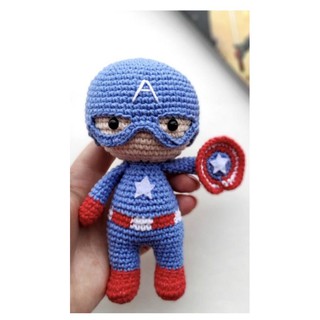 mẫu siêu anh hùng bằng len 10cm