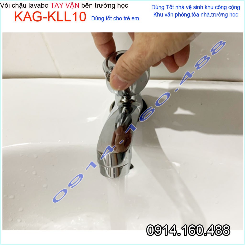 Vòi lavabo lạnh KAG-KLL10, vòi chậu rửa mặt tay vặn trái dưa cao cấp nước chảy mạnh sử dụng tốt