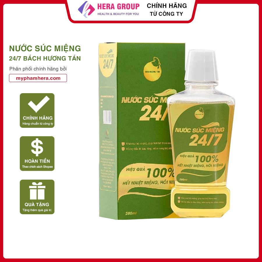 Nước Súc Miệng 247 - Chính Hãng True Natural - Nước Súc Miệng Thảo Mộc Bách Hương Tán 24/7