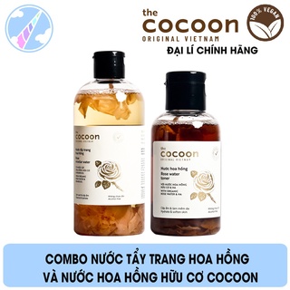 Combo Nước Tẩy Trang Hoa Hồng Cocoon 300ml và Nước Hoa Hồng Hữu Cơ Vitamin Cocoon 140ml