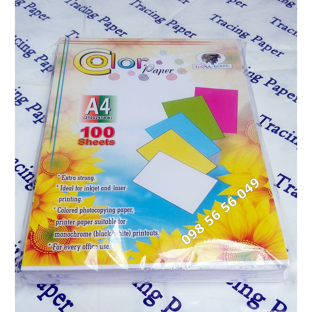 Giấy Bìa Màu Trắng A4 - 180gsm [ Xấp 100 tờ ]