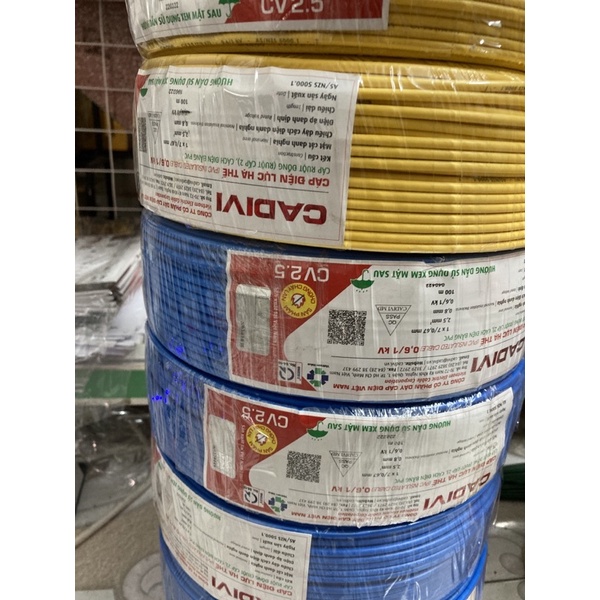 Cadivi dây điện Cadivi 2.5 đơn 7 sợi CV2.5 Cuộn 100 mét