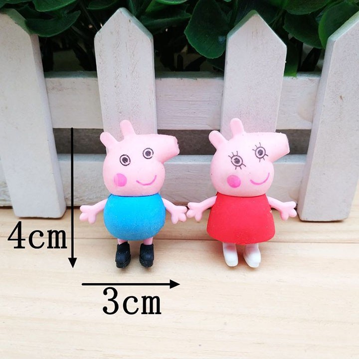 Tẩy bút chì gỗ kim hình con heo peppa dễ thương