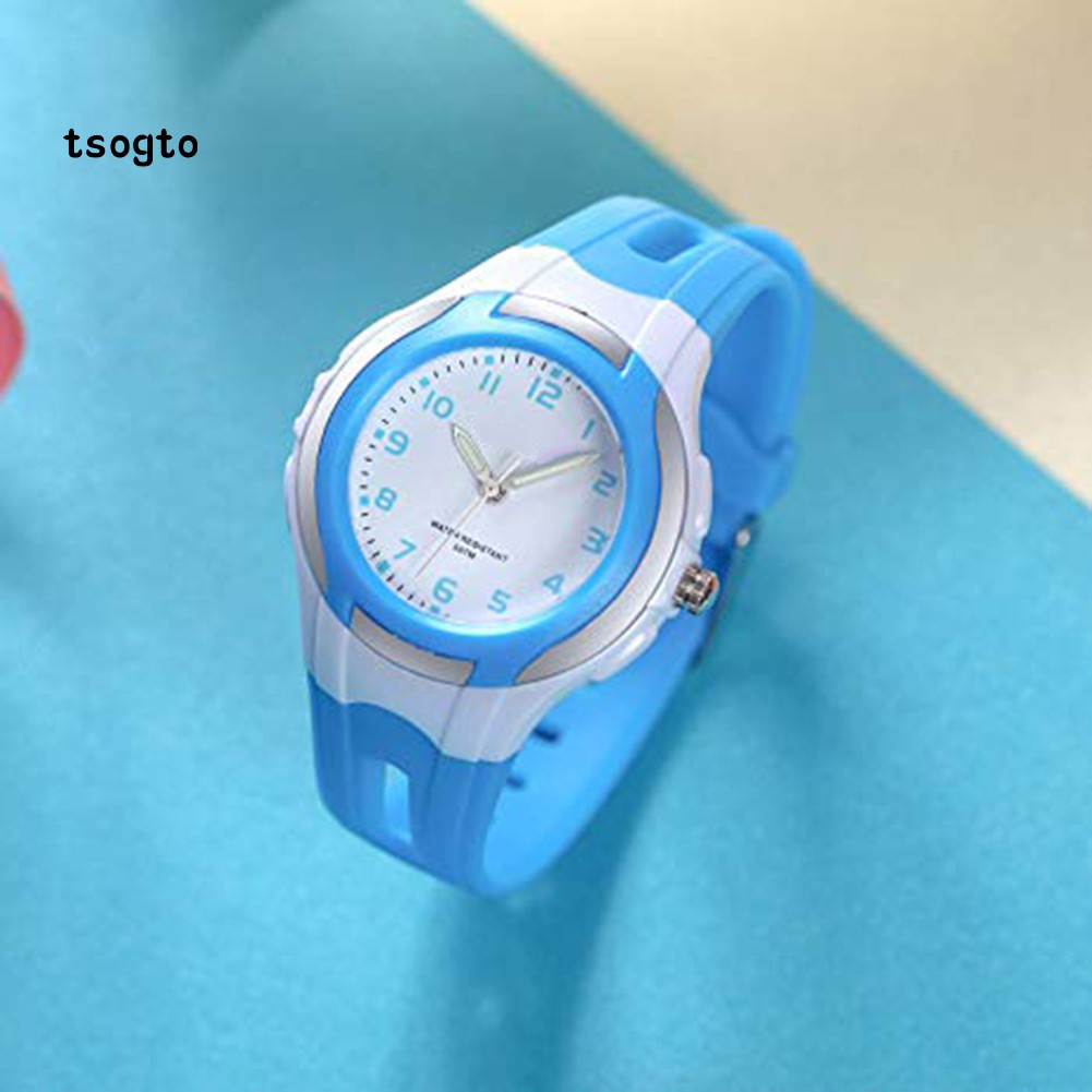 Đồng Hồ Thạch Anh Tròn Tsogto Chống Thấm Nước Thời Trang Cho Học Sinh