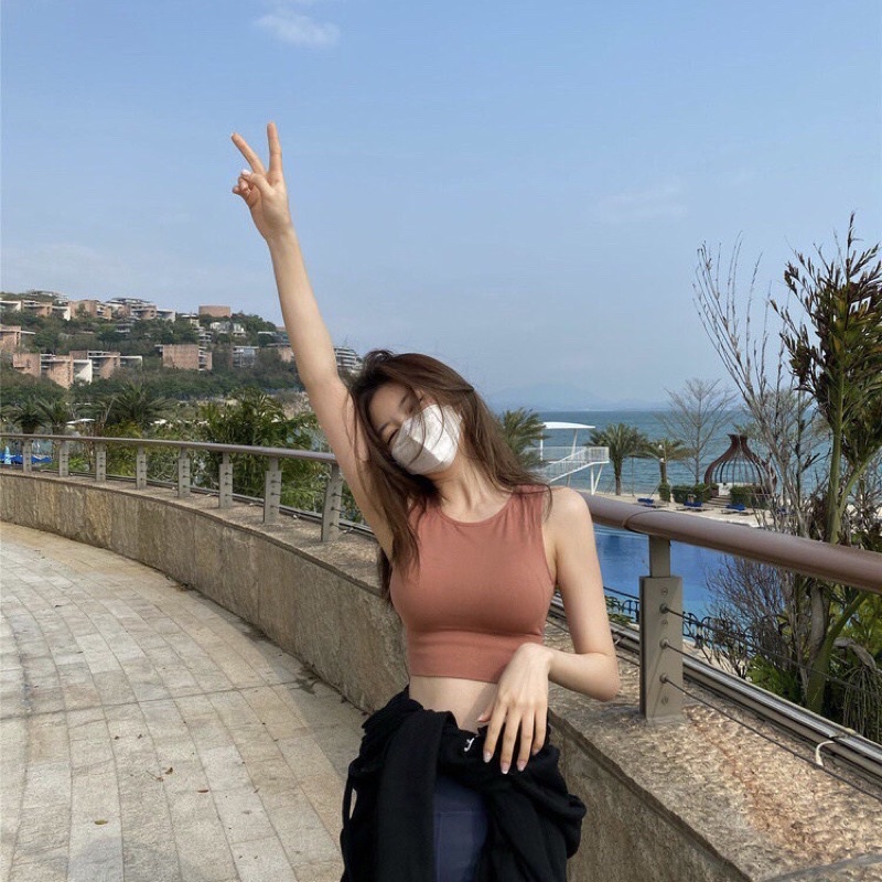 Áo bra, áo bra croptop 3 lỗ chất cotton siêu đẹp