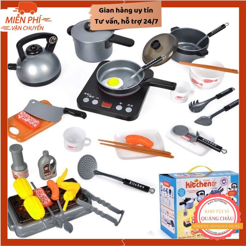 Đồ Chơi Nấu Ăn FREESHIP Bộ Bếp Kitchen 36 Món - Bộ Đồ Chơi Bếp Nồi Nấu Ăn Nhà Bếp Cho Bé Yêu