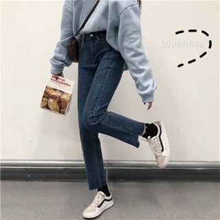 Quần bò màu xanh tối phong cách ulzzang