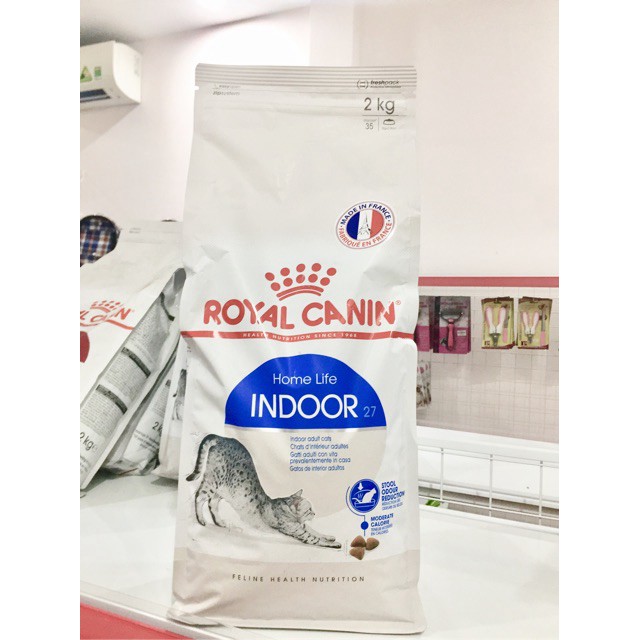 Thức Ăn Cho Mèo Nuôi trong Nhà Ít Vận Động Royal Canin Indoor 27 Túi 2kg, 400gr