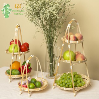 Kệ tre trang trí sản phẩm Mây Tre Đan siêu đẹp siêu tiện lợi chống mối mọt nấm mốc tô điểm cho không gian việt