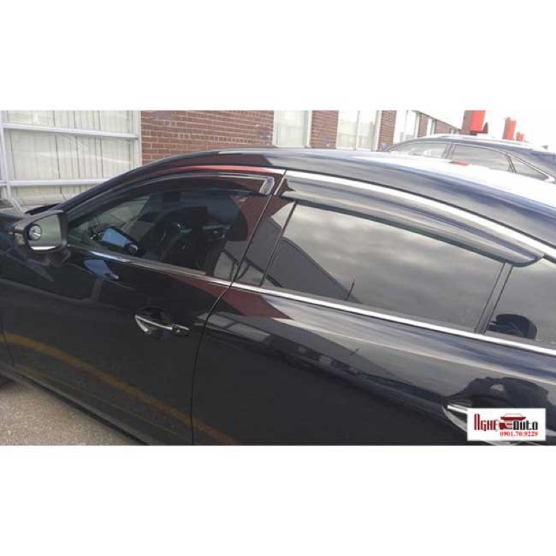 Vè mưa chỉ mạ Mazda 6 2013 - 2021 hàng cao cấp  ( chỉ viền inox )