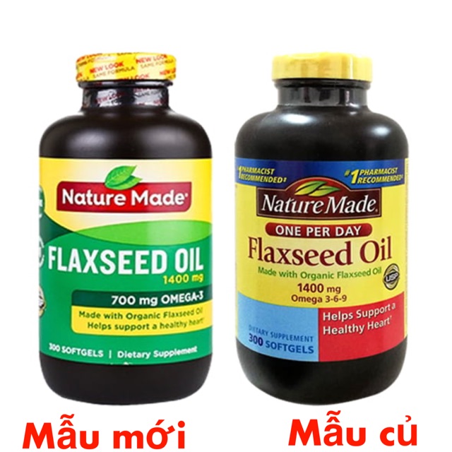 Viên Uống Flaxseed Oil 300 Viên - dầu hạt lanh nature made | Thế Giới Skin Care