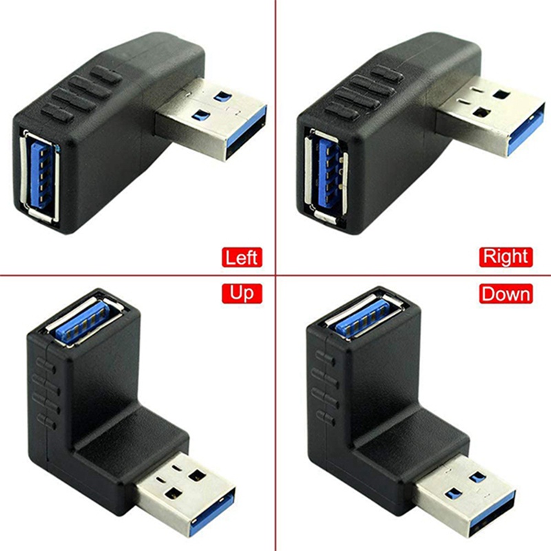 Set 4 Đầu Nối Chuyển Đổi usb 3.0 90 Độ Chuyên Dụng