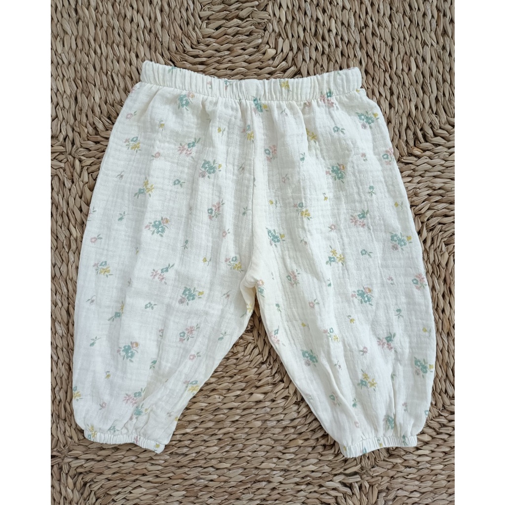 Quần boom chống muỗi cho bé chất xô muslin HABY KIDS