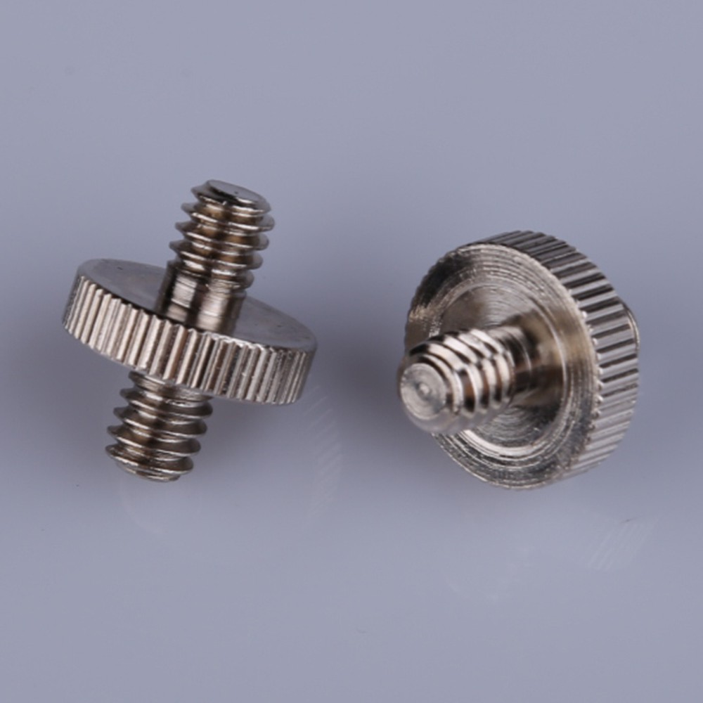 1/4 Male To 1/4 Male Threaded Metal Screw Adapter For Tripod Monopod