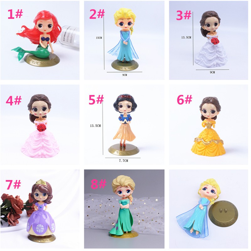 Mô hình công chúa hoạt hình trang trí bánh kem dễ thương