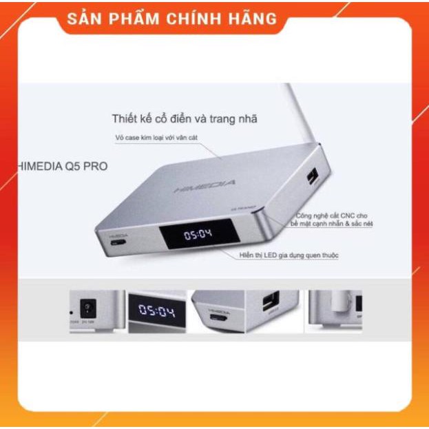 Đầu Android  Box TV Himedia 4K Q5 Pro Ram 2GB Bao hành chinh hãng den tháng 12/2022