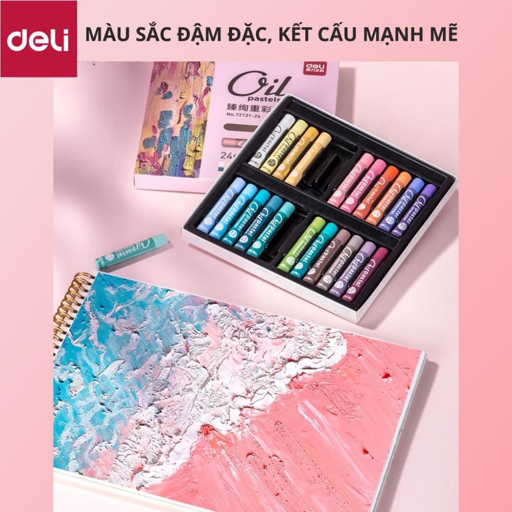 Bút sáp dầu chuyên dụng Deli - 24 Màu - 72131 [Deli]