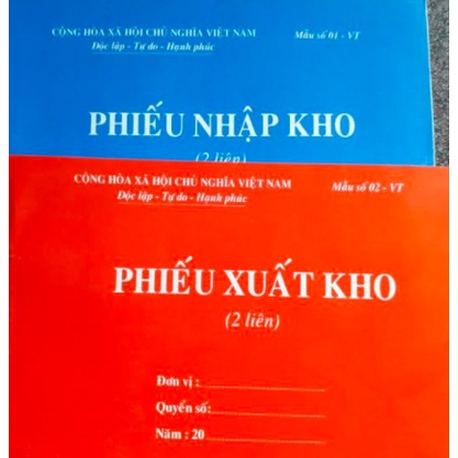 (A5 dày 100 tờ) Quyển phiếu thu,phiếu chi,phiếu xuất kho,phiếu nhập kho 2lien/3lien Có Rãnh Xé