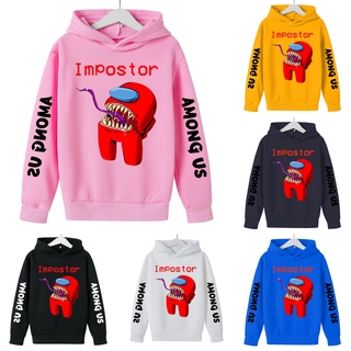 Áo hoodie Không Tay In Hình Trò Chơi among us Thời Trang Mới Năm 2021 Dành Cho Bé Trai Bé Gái