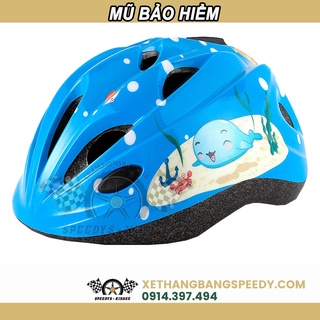 Mũ bảo hiểm trẻ em họa tiết Cá heo xanh cho bé trai
