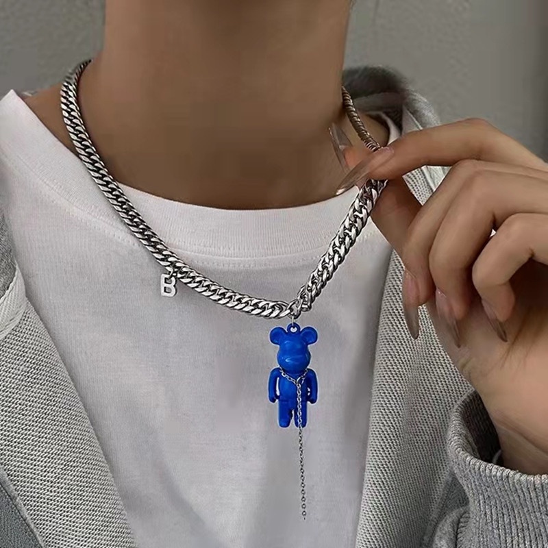 Dây chuyền mặt Gấu dây xích to ULA shop Cá tính Unisex Hàn Quốc hot 2023 VC2